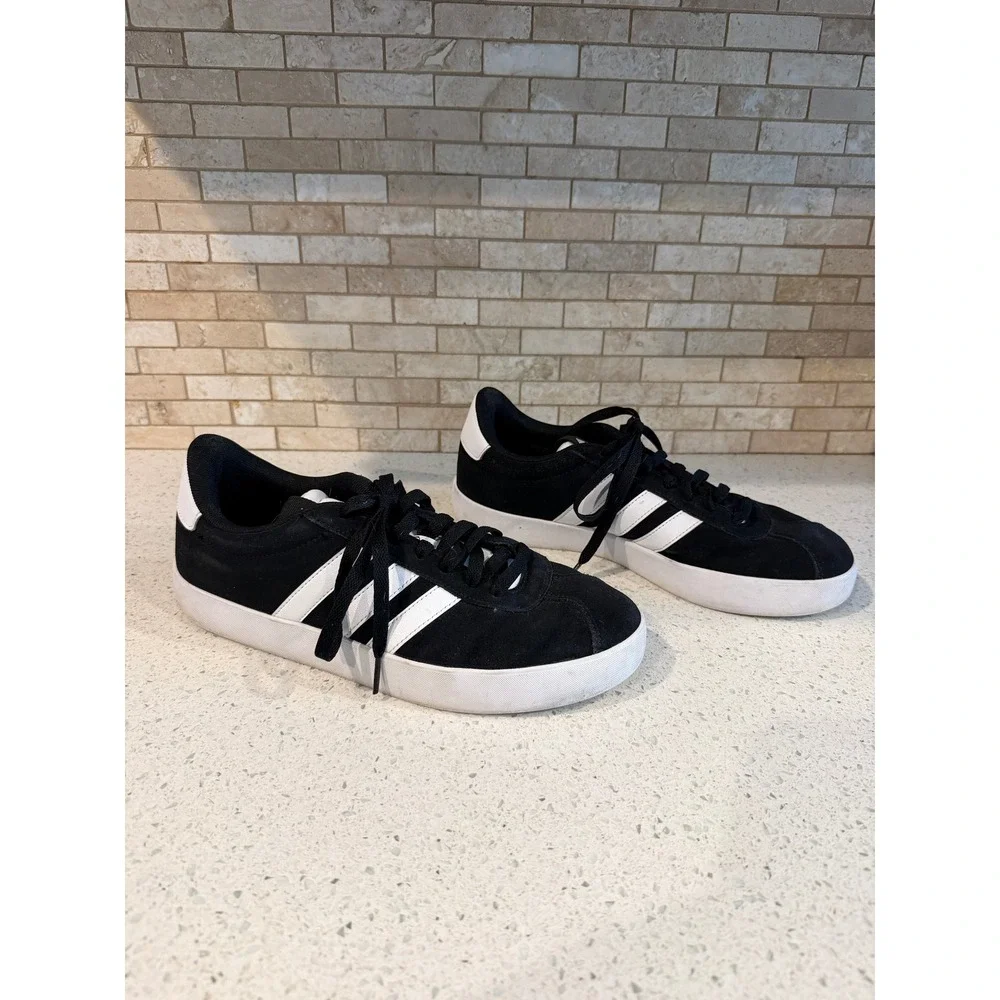 Adidas VL Court 3.0 Black White Women's Size 9.5 Without Box